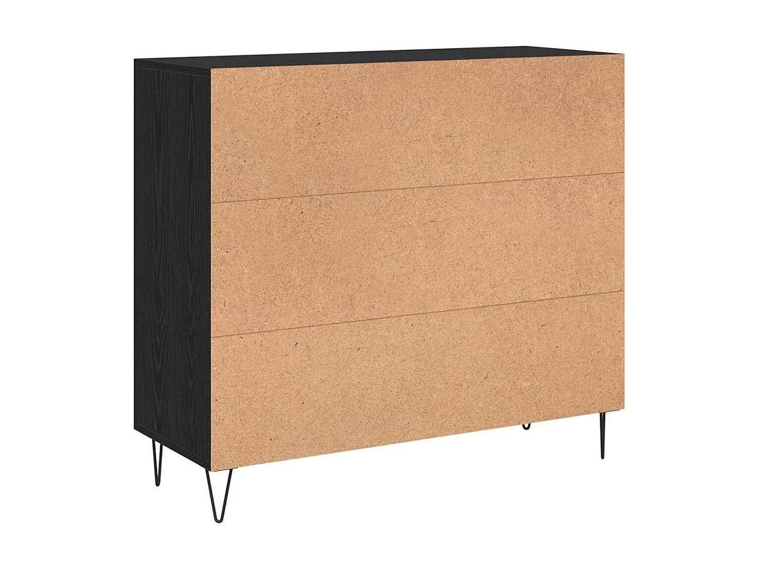 Buffet Chêne noir 90 x 34 x 80 cm Bois d'ingénierie