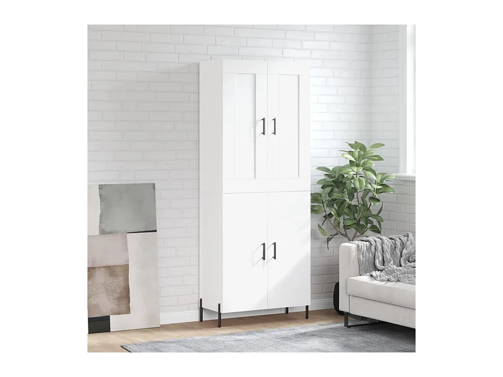 Armário alto 69,5x34x180 cm derivados de madeira branco