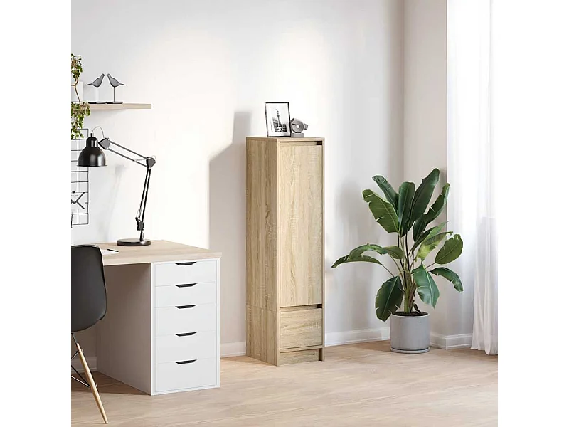 Buffet haut chêne sonoma 29,5x34x119,5 cm bois d'ingénierie