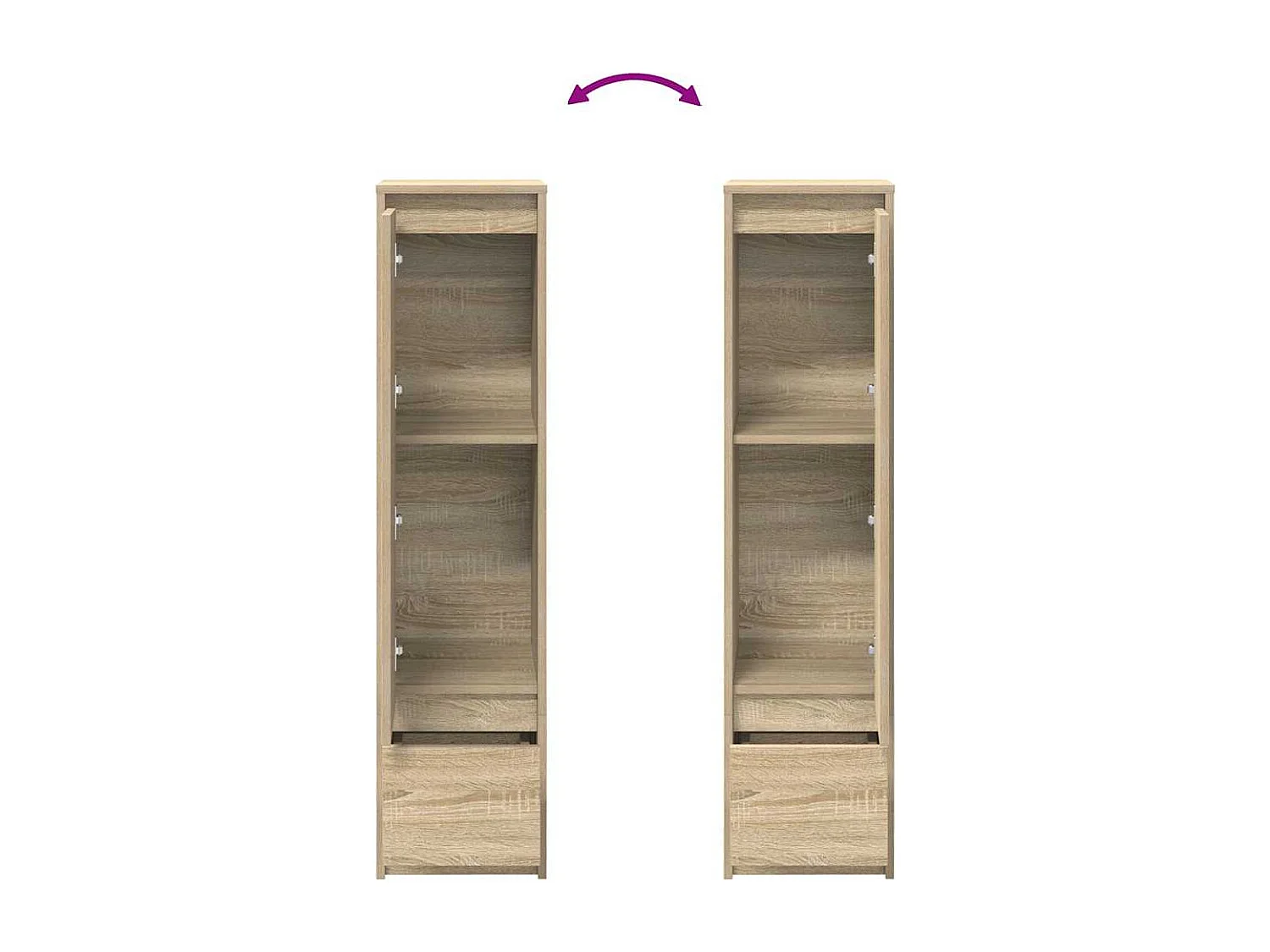 Buffet haut chêne sonoma 29,5x34x119,5 cm bois d'ingénierie