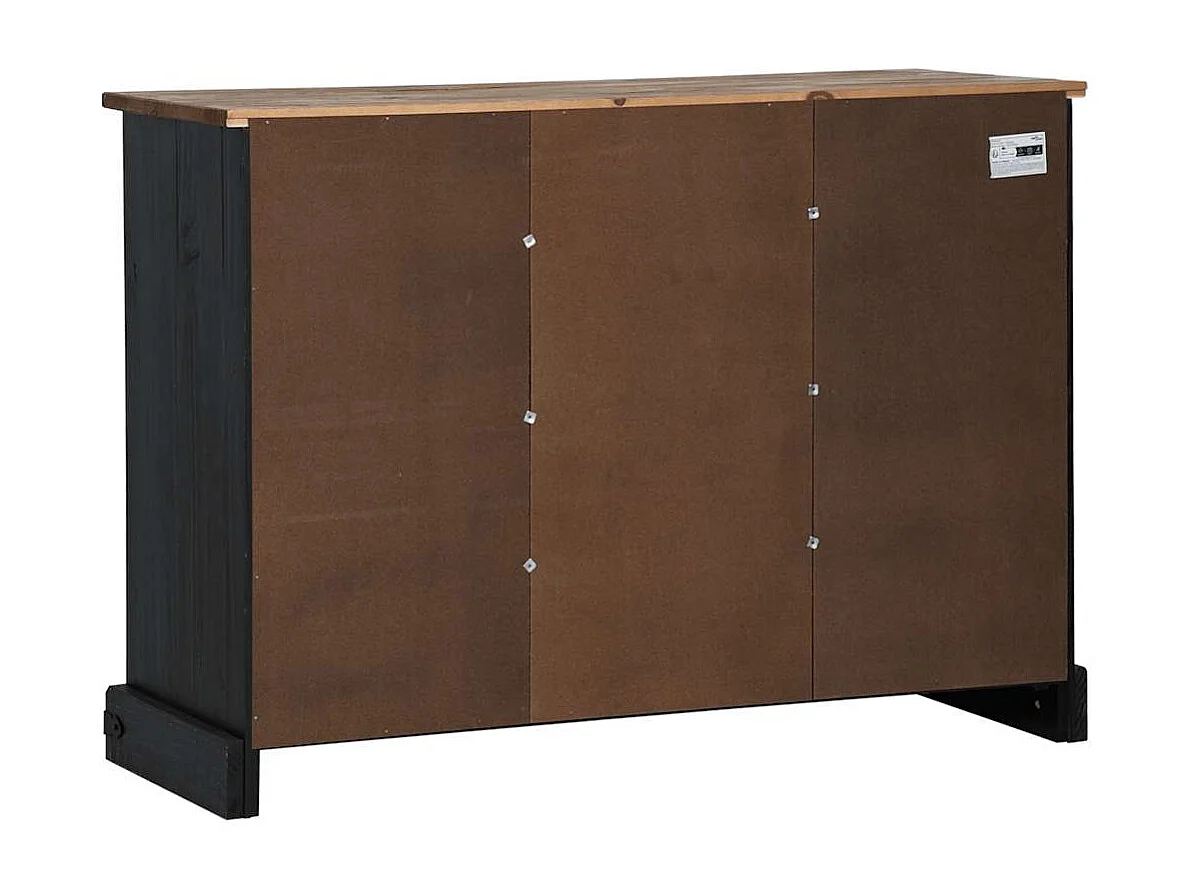 Aparador HALDEN 2 puertas correderas negro 112x40x80 cm