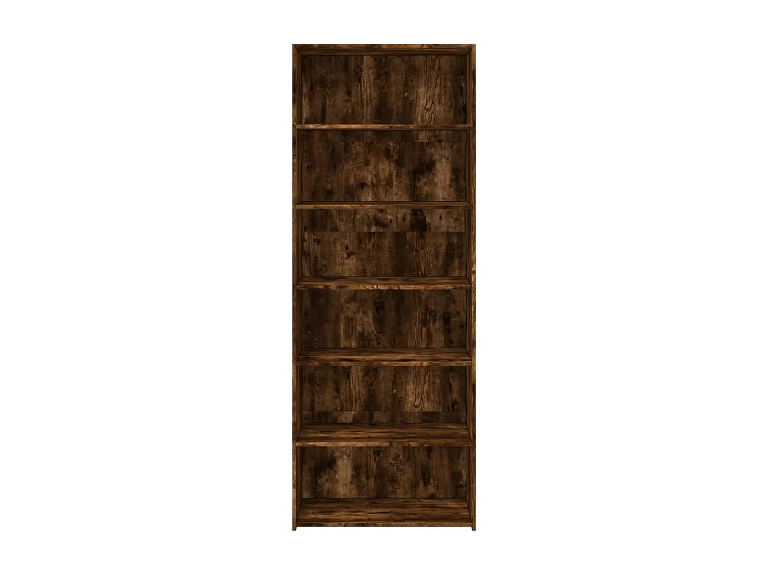 Buffet haut chêne fumé 70x41x185 cm bois d'ingénierie