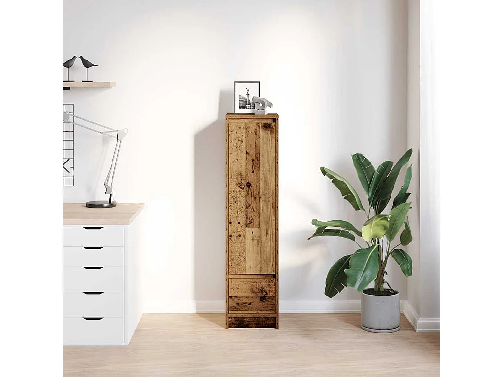 Buffet haut 29,5x34x119,5 cm vieux bois bois d'ingénierie