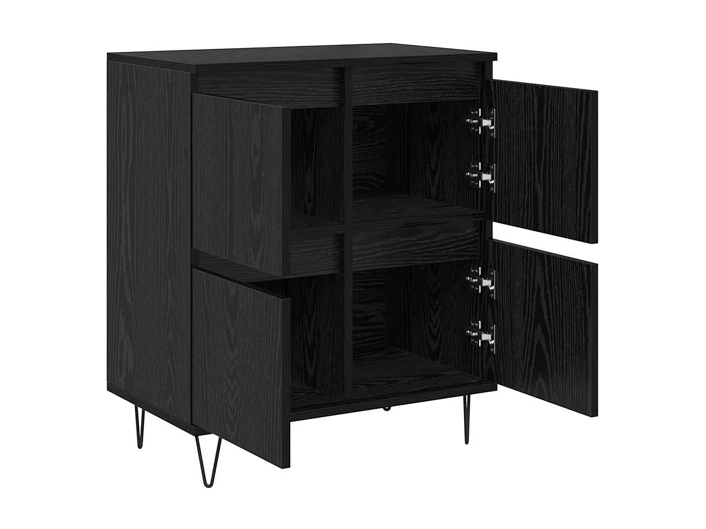 Buffets 2 pièces Chêne noir 120 x 35 x 70 cm Bois d'ingénierie