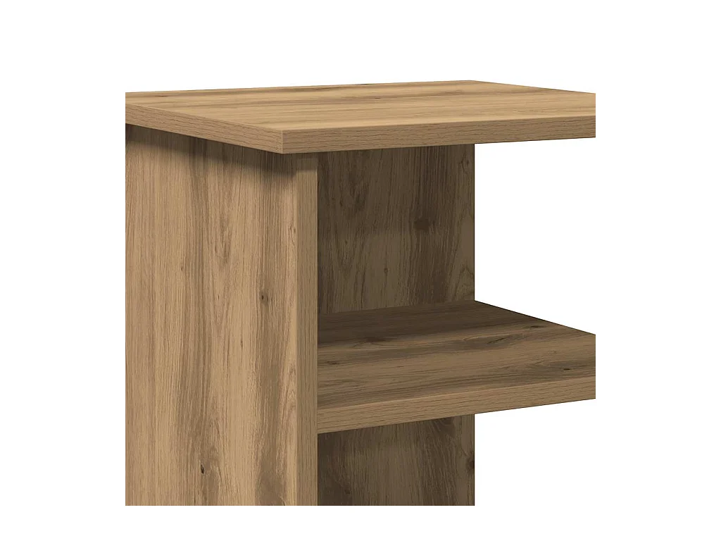 Buffet chêne artisanal 35x35x55 cm bois d'ingénierie