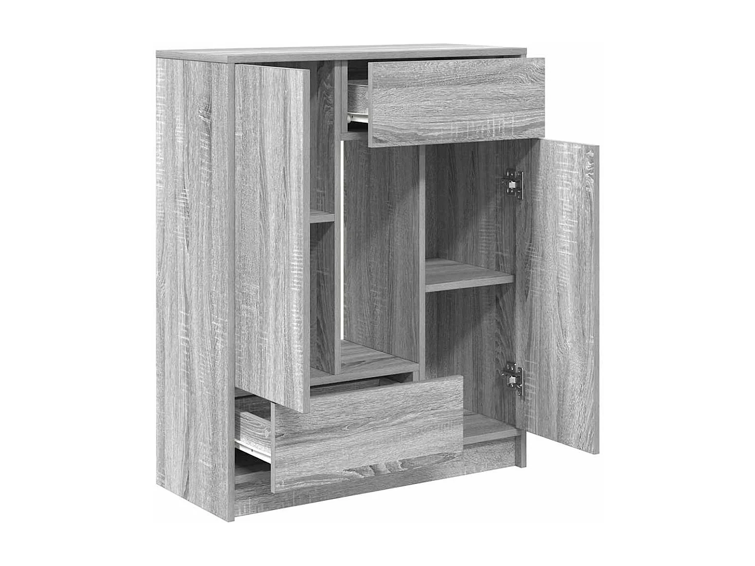 Dressoir met lades en deuren 73x31x90 cm grijs Sonoma