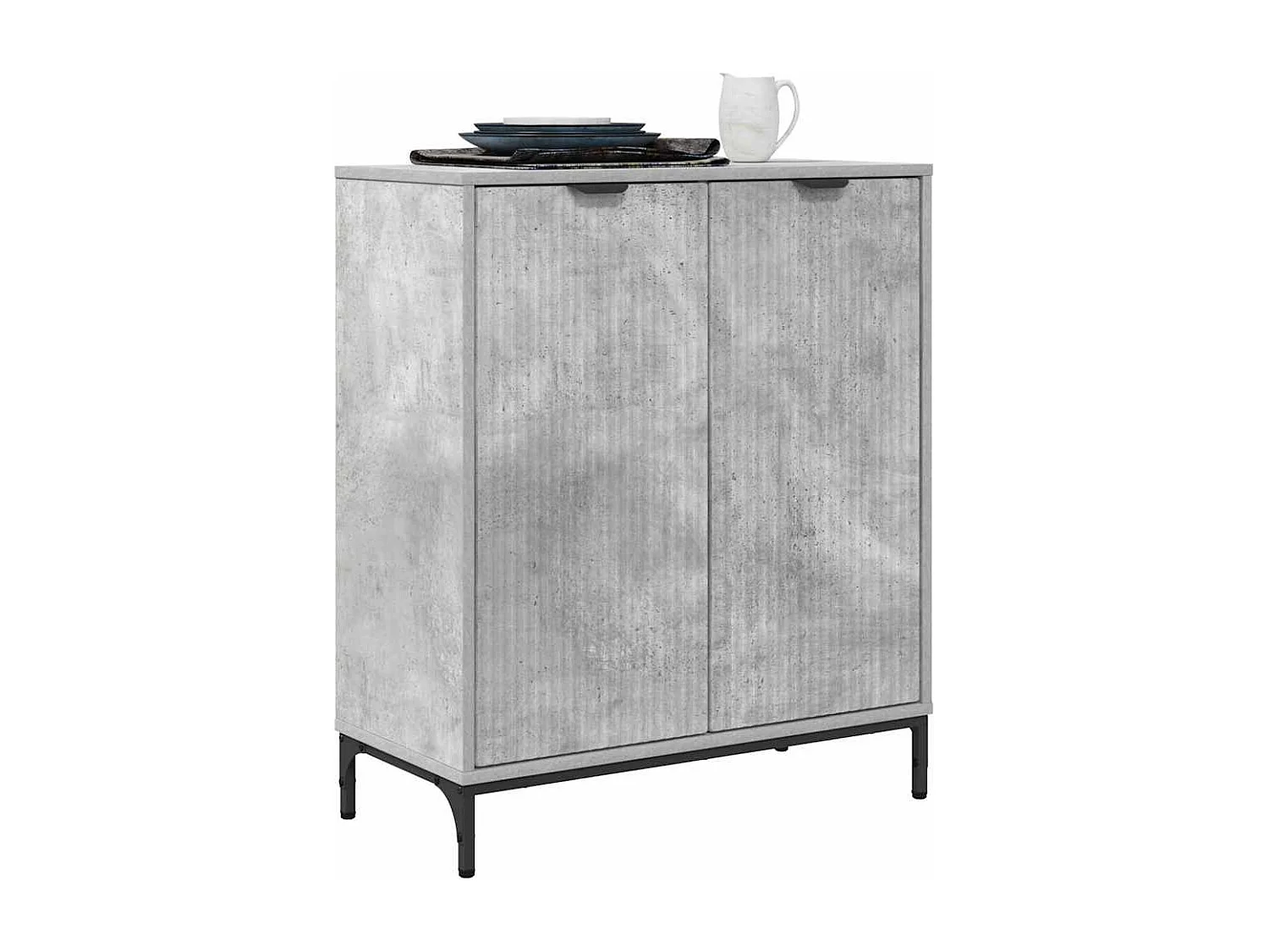 Buffet Gris béton 69,5 x 33 x 82 cm Bois d'ingénierie