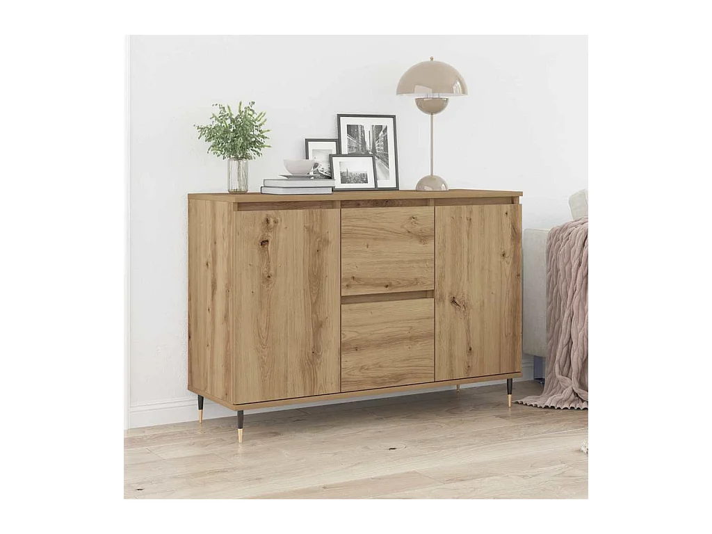 Buffet chêne artisanal 101.5 x 35 x 70 cm Bois d'ingénierie