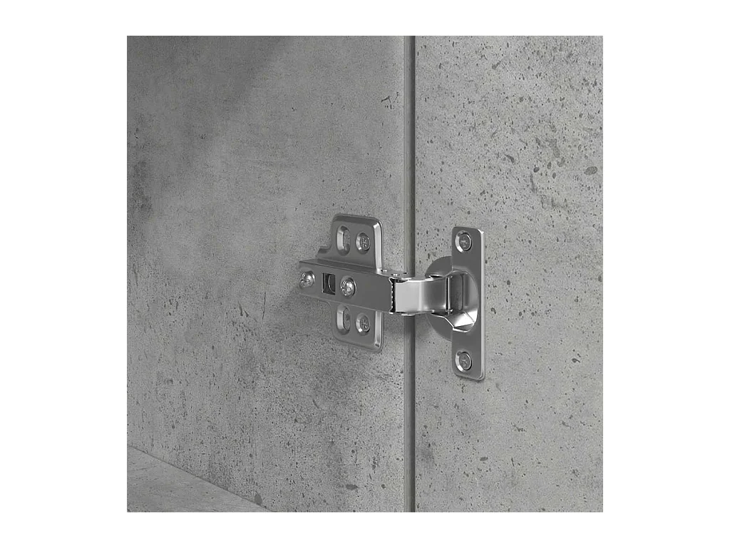 Buffet haut gris béton 37,5x35x180 cm bois d'ingénierie