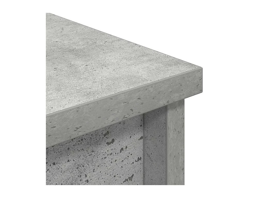Buffet haut gris béton 37,5x35x180 cm bois d'ingénierie
