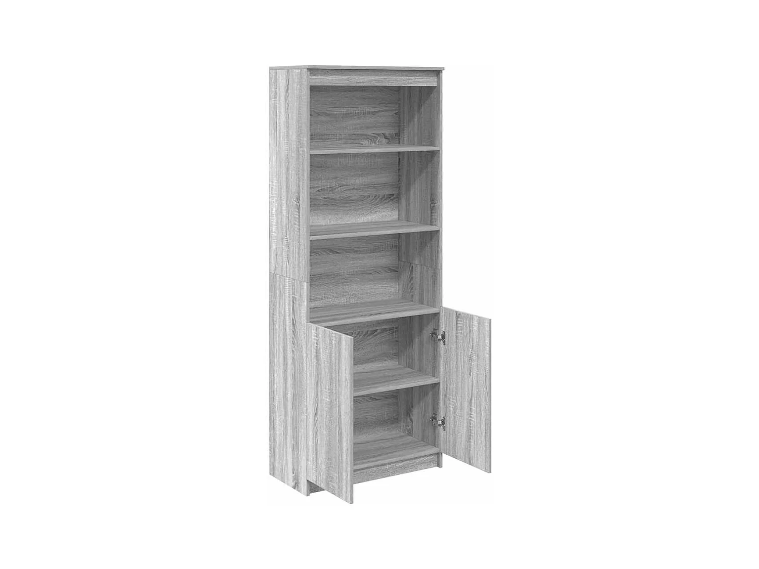 Buffet haut sonoma gris 70x35x180 cm bois d'ingénierie