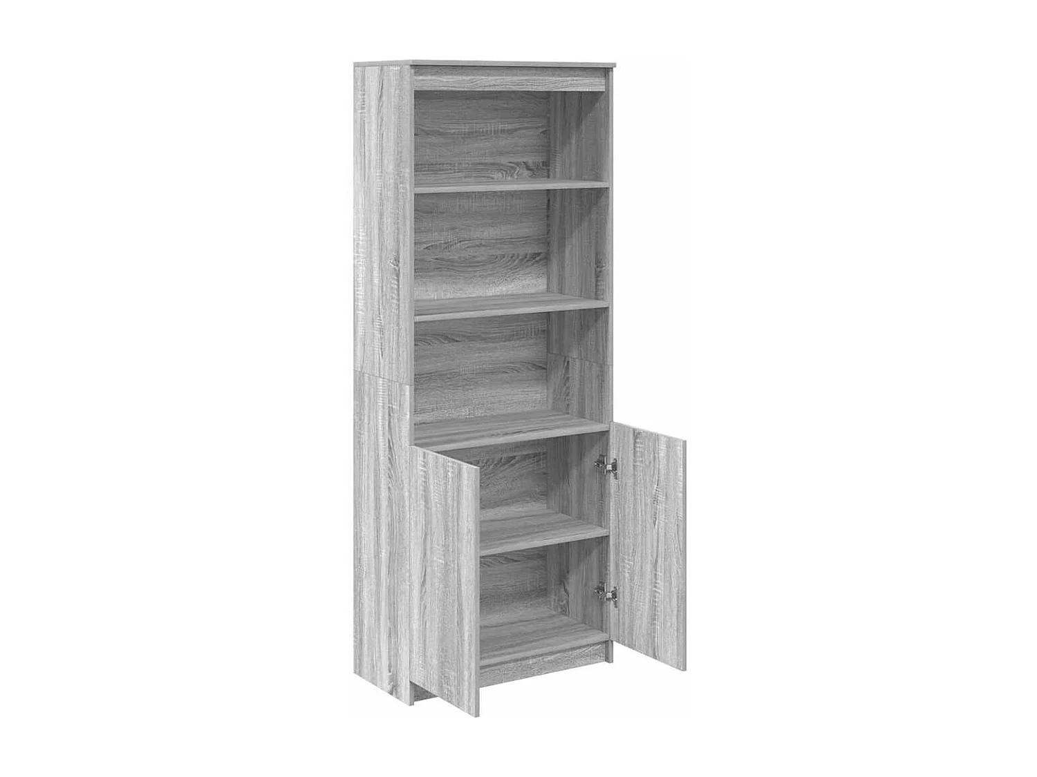 Buffet haut sonoma gris 70x35x180 cm bois d'ingénierie