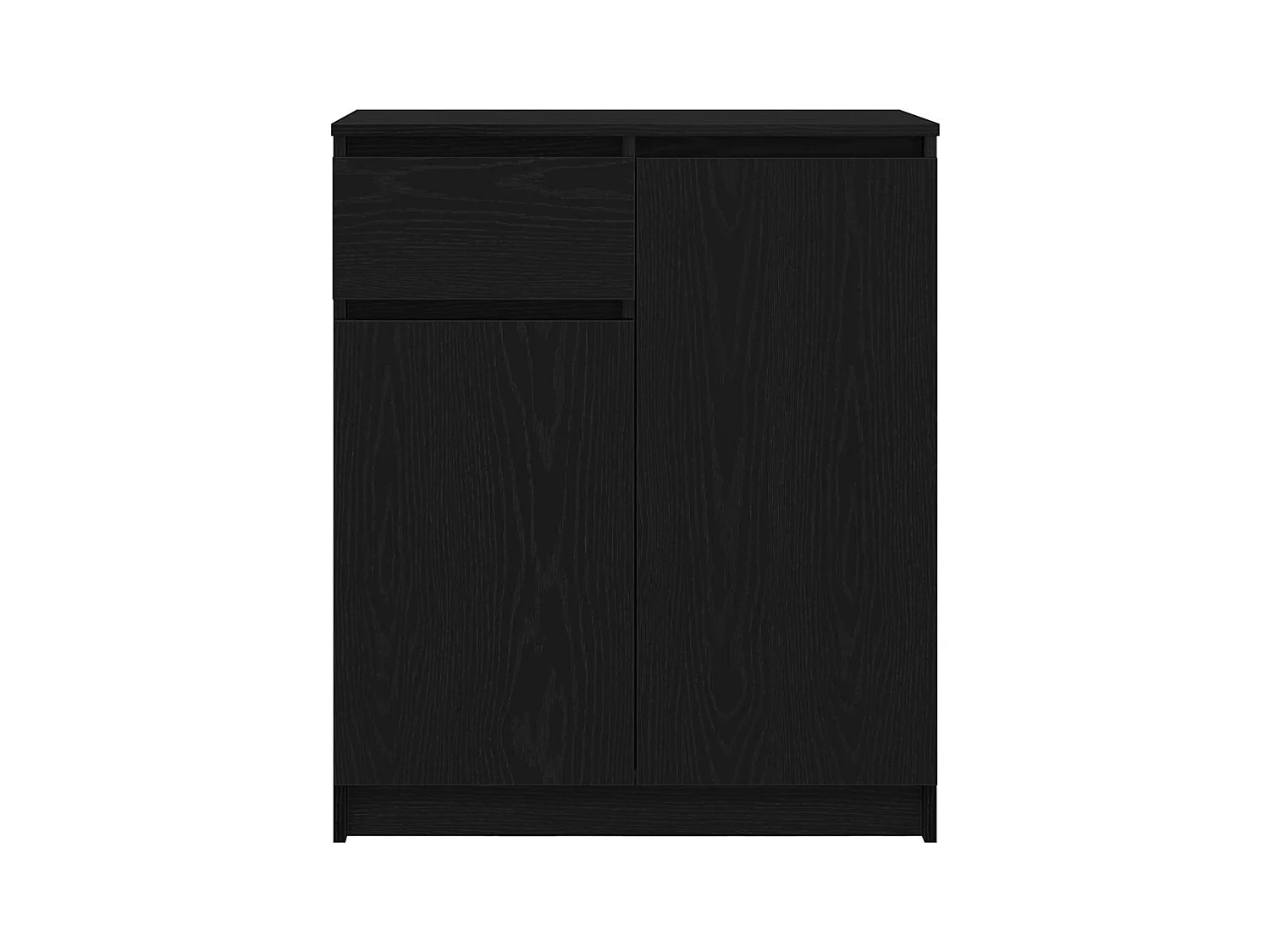 Buffet avec tiroir chêne noir 71x35x84 cm bois d'ingénierie