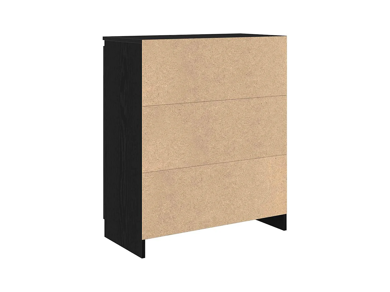 Buffet avec tiroir chêne noir 71x35x84 cm bois d'ingénierie