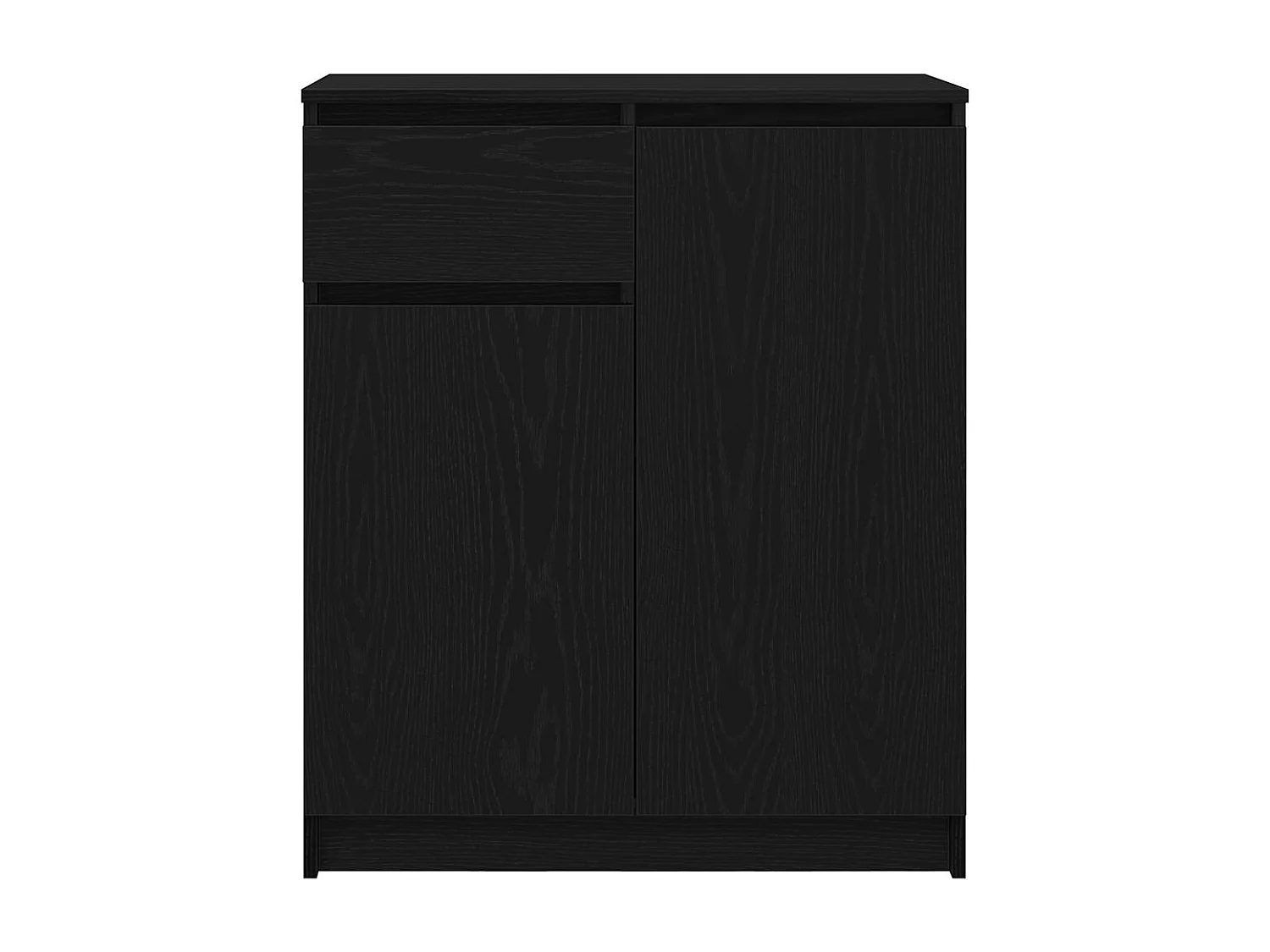 Buffet avec tiroir chêne noir 71x35x84 cm bois d'ingénierie