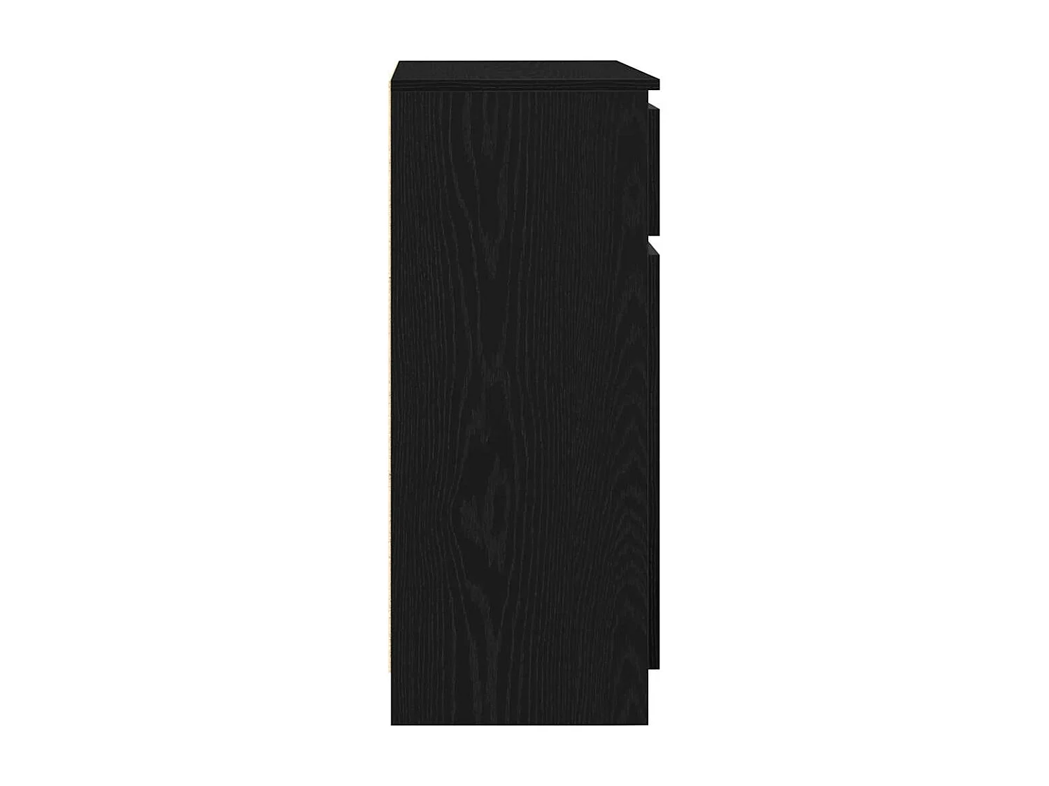 Buffet avec tiroir chêne noir 71x35x84 cm bois d'ingénierie