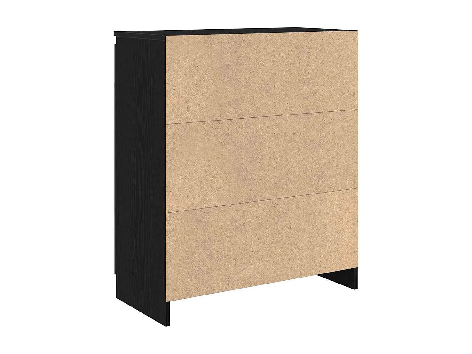 Buffet avec tiroir chêne noir 71x35x84 cm bois d'ingénierie