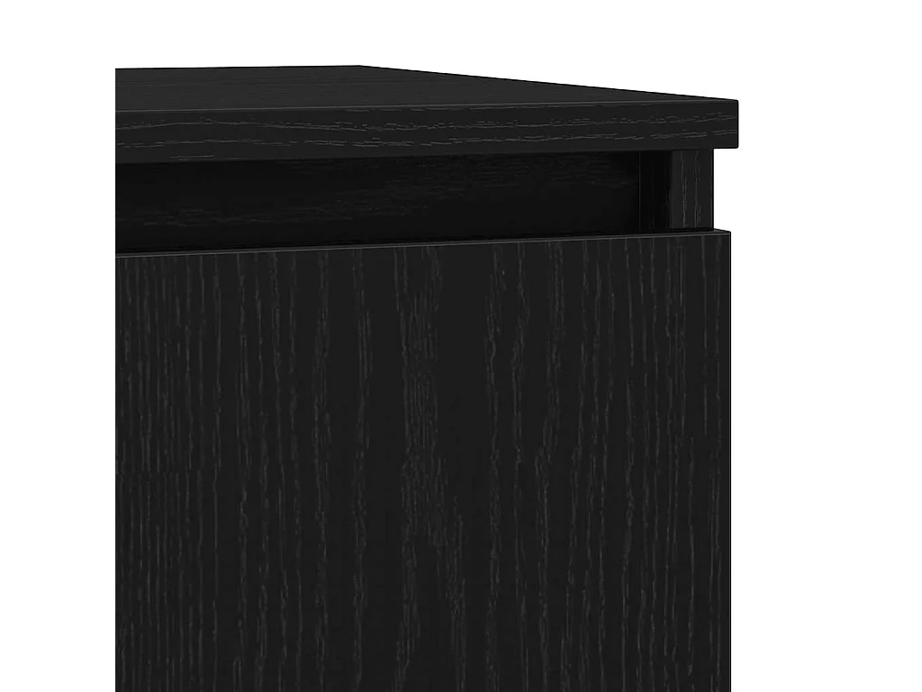 Buffet avec tiroir chêne noir 71x35x84 cm bois d'ingénierie