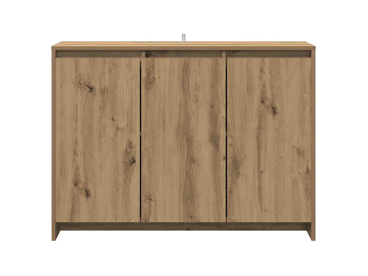 Buffet chêne artisanal 102x33x75 cm bois d'ingénierie