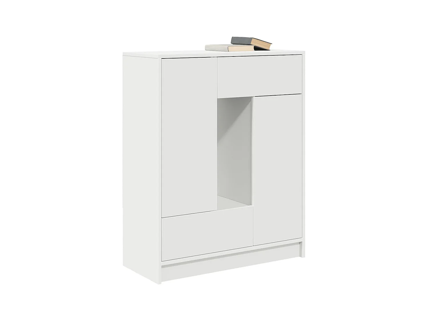 Buffet avec tiroirs et portes blanc 73x31x90 cm