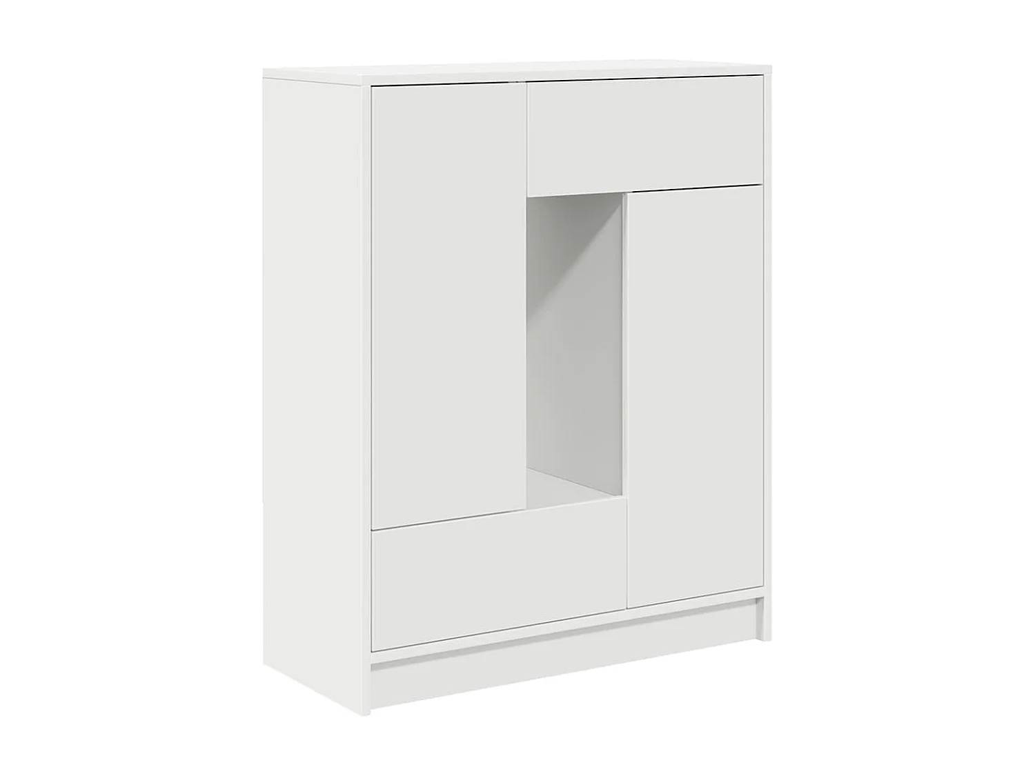 Buffet avec tiroirs et portes blanc 73x31x90 cm