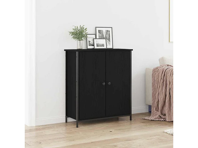 Buffet Chêne noir 70 x 30 x 80 cm Bois d'ingénierie