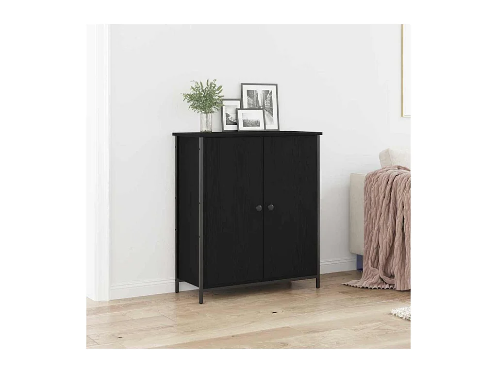 Buffet Chêne noir 70 x 30 x 80 cm Bois d'ingénierie