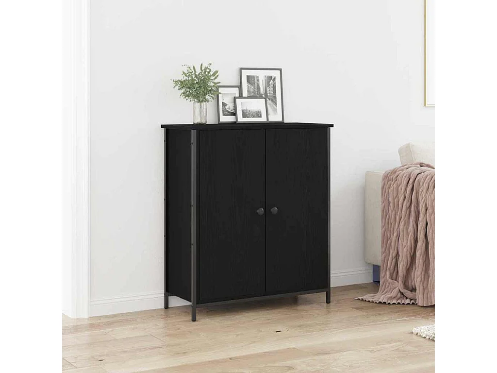 Buffet Chêne noir 70 x 30 x 80 cm Bois d'ingénierie