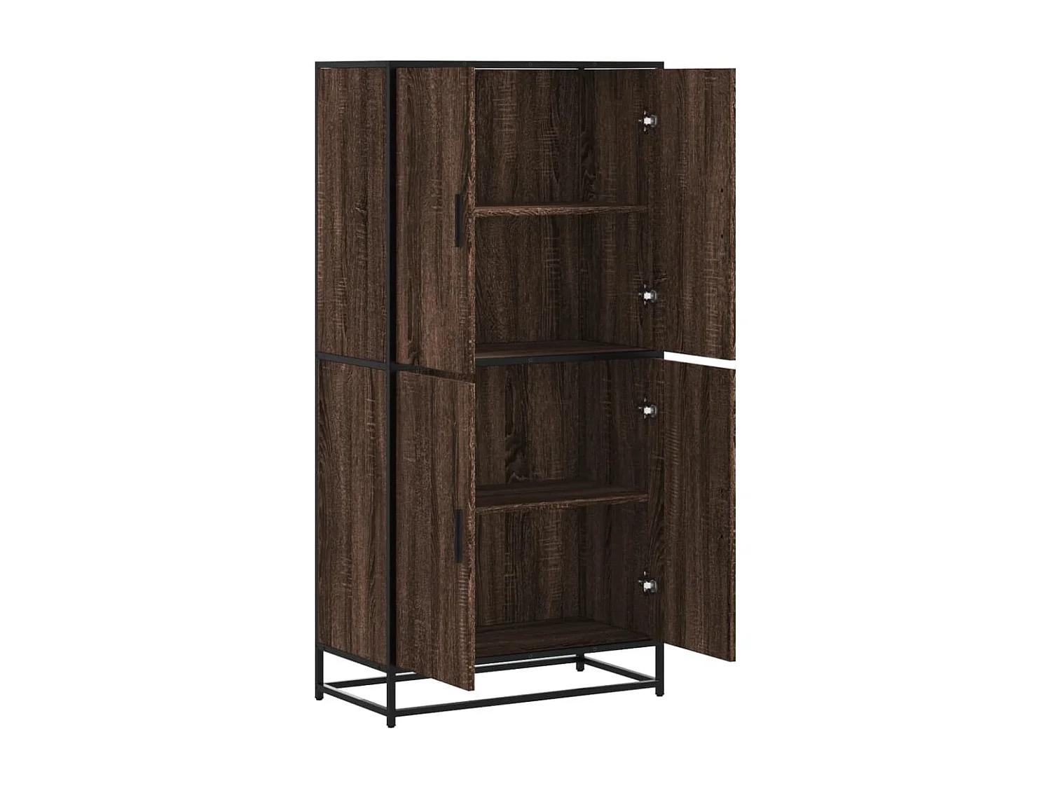 Aparador alto madera de ingeniería marrón roble 68x35x139 cm