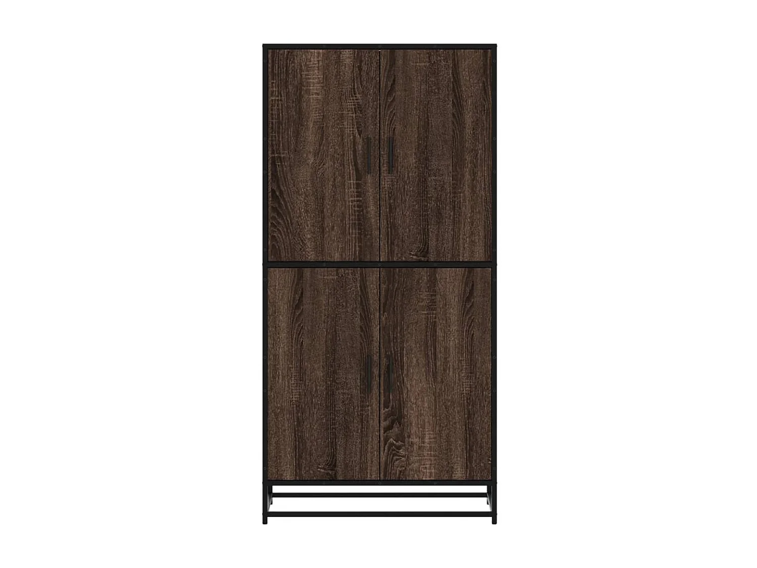 Buffet haut chêne marron 68x35x139 cm bois d'ingénierie