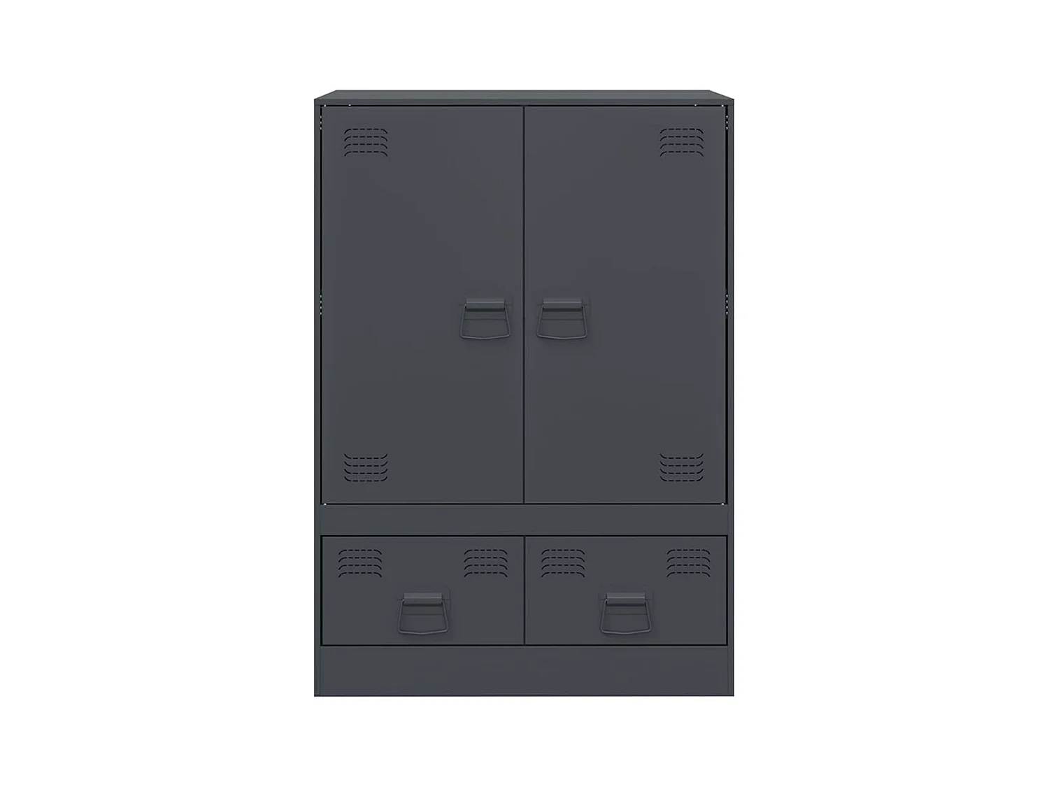 Buffet haut anthracite 67x39x95 cm acier