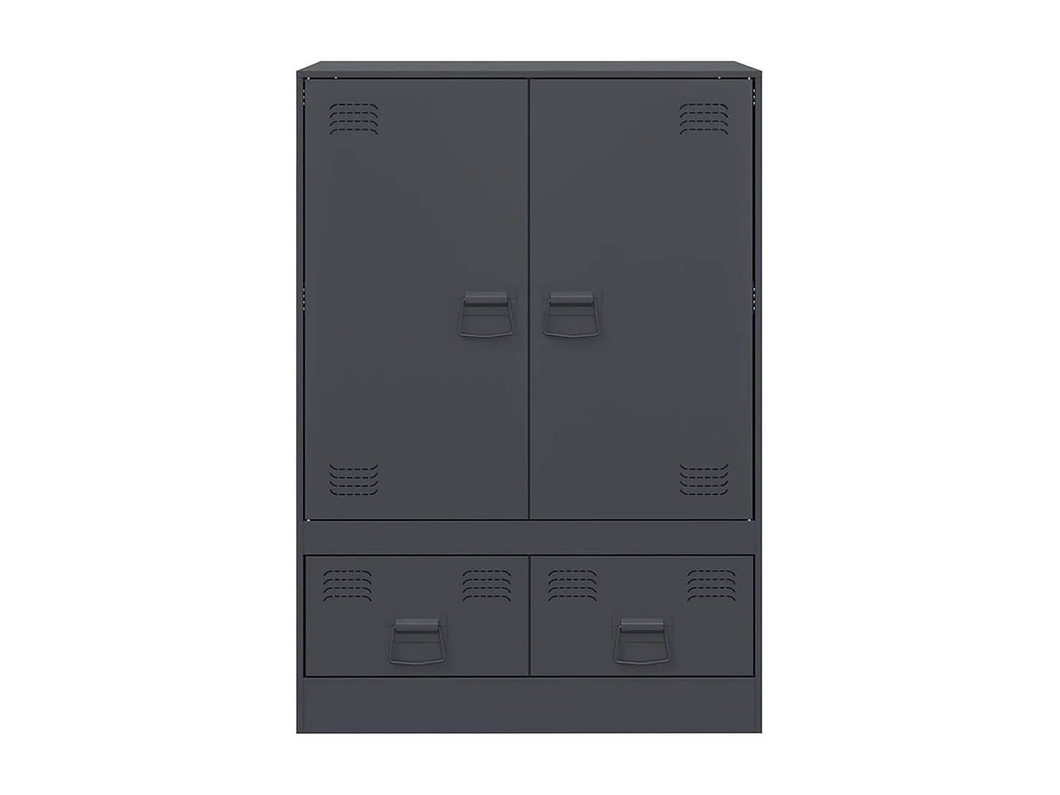 Buffet haut anthracite 67x39x95 cm acier