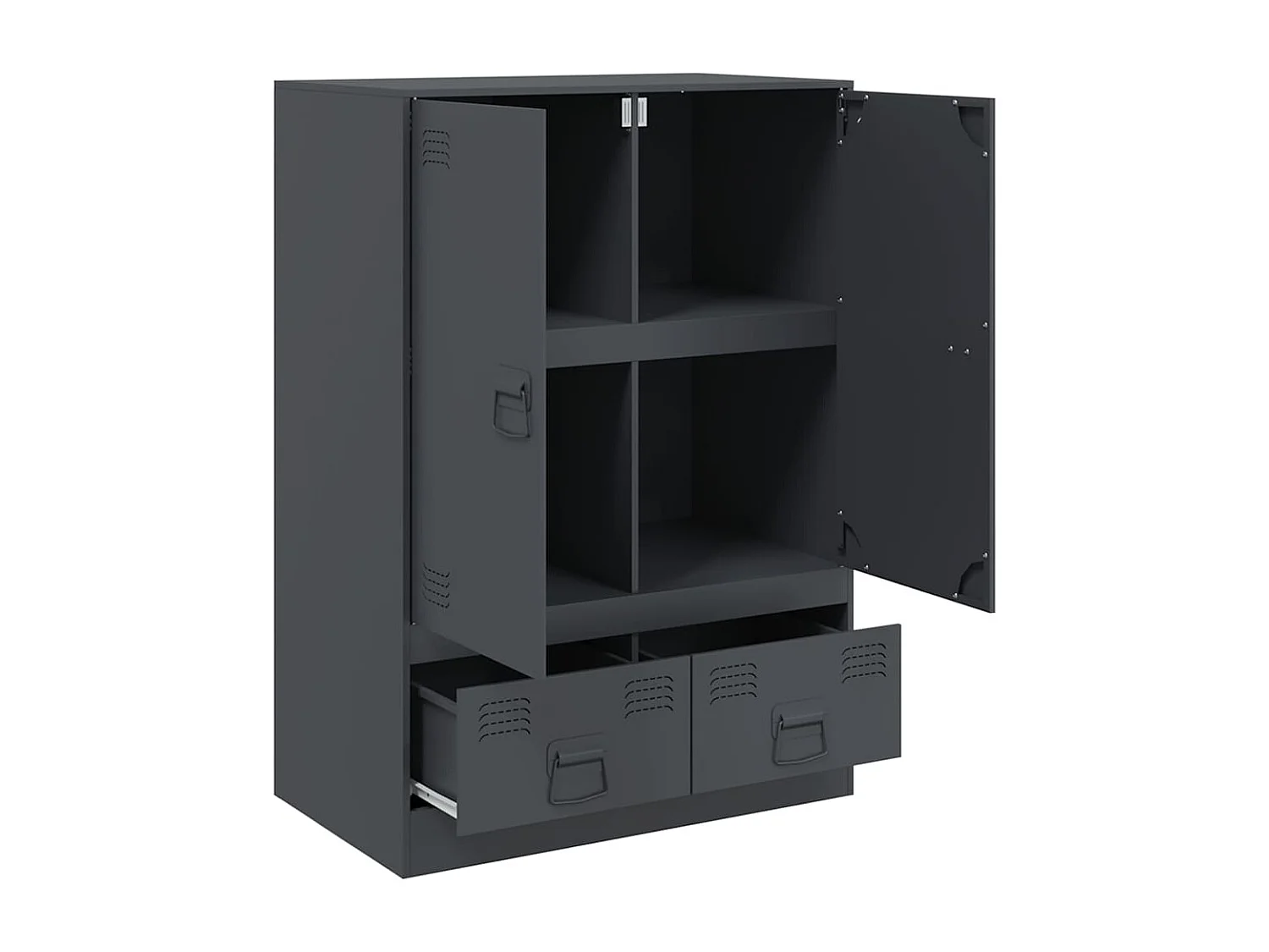 Buffet haut anthracite 67x39x95 cm acier