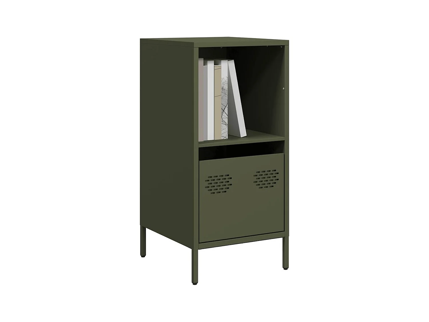 Buffet vert olive 35x39x73,5 cm acier laminé à froid