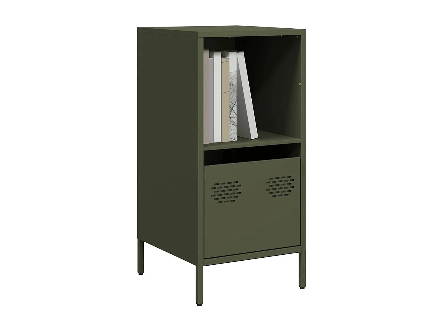Buffet vert olive 35x39x73,5 cm acier laminé à froid