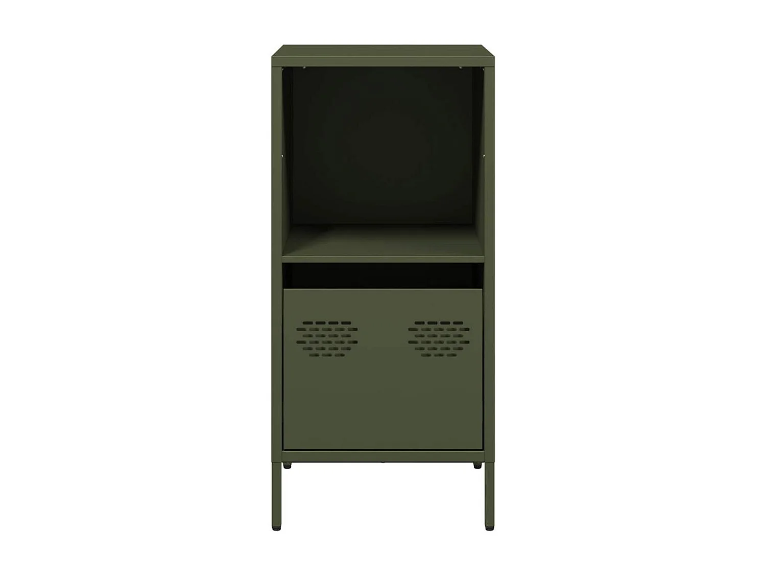 Buffet vert olive 35x39x73,5 cm acier laminé à froid