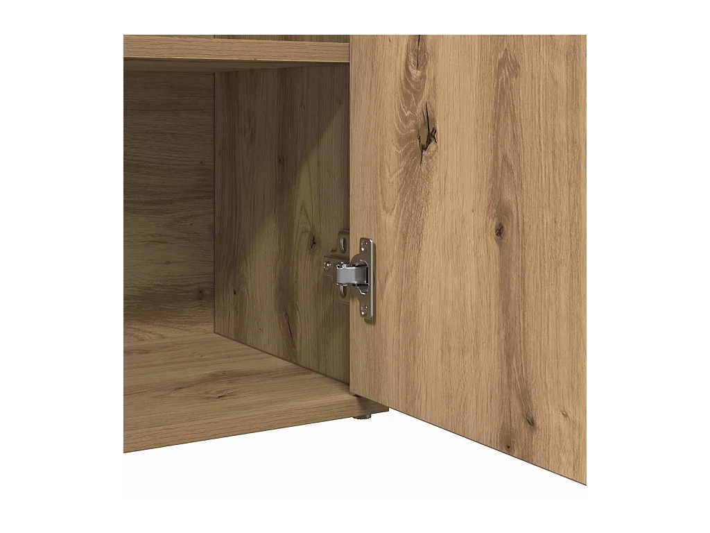 Buffet chêne artisanal 60x30x75 cm bois d'ingénierie