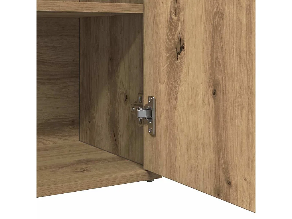 Buffet chêne artisanal 60x30x75 cm bois d'ingénierie