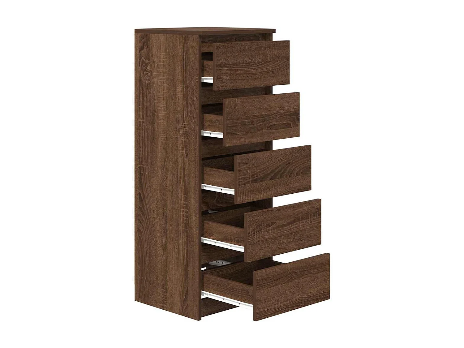 Buffet avec tiroirs chêne marron 37,5x35x99cm bois d'ingénierie