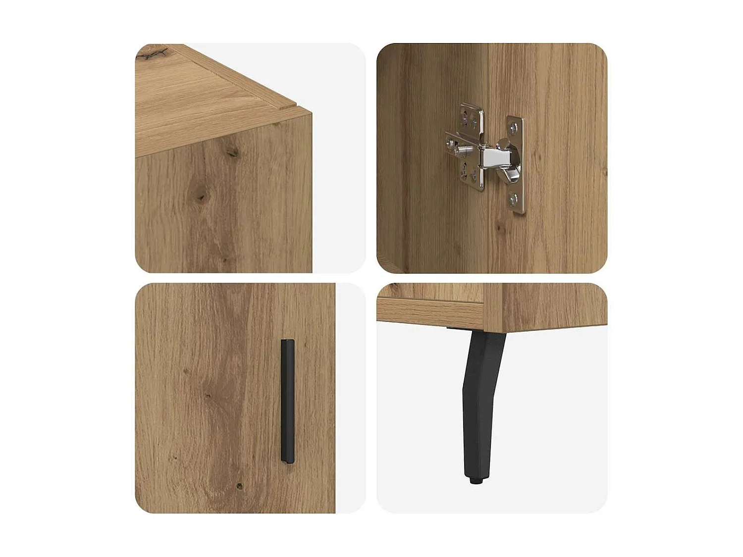 Buffet Marron 90 x 34 x 80 cm Bois d'ingénierie