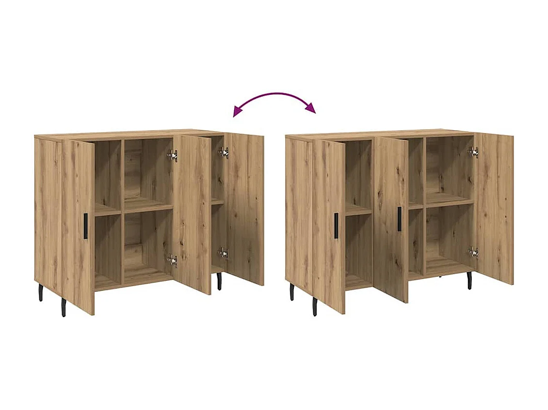 Buffet Marron 90 x 34 x 80 cm Bois d'ingénierie