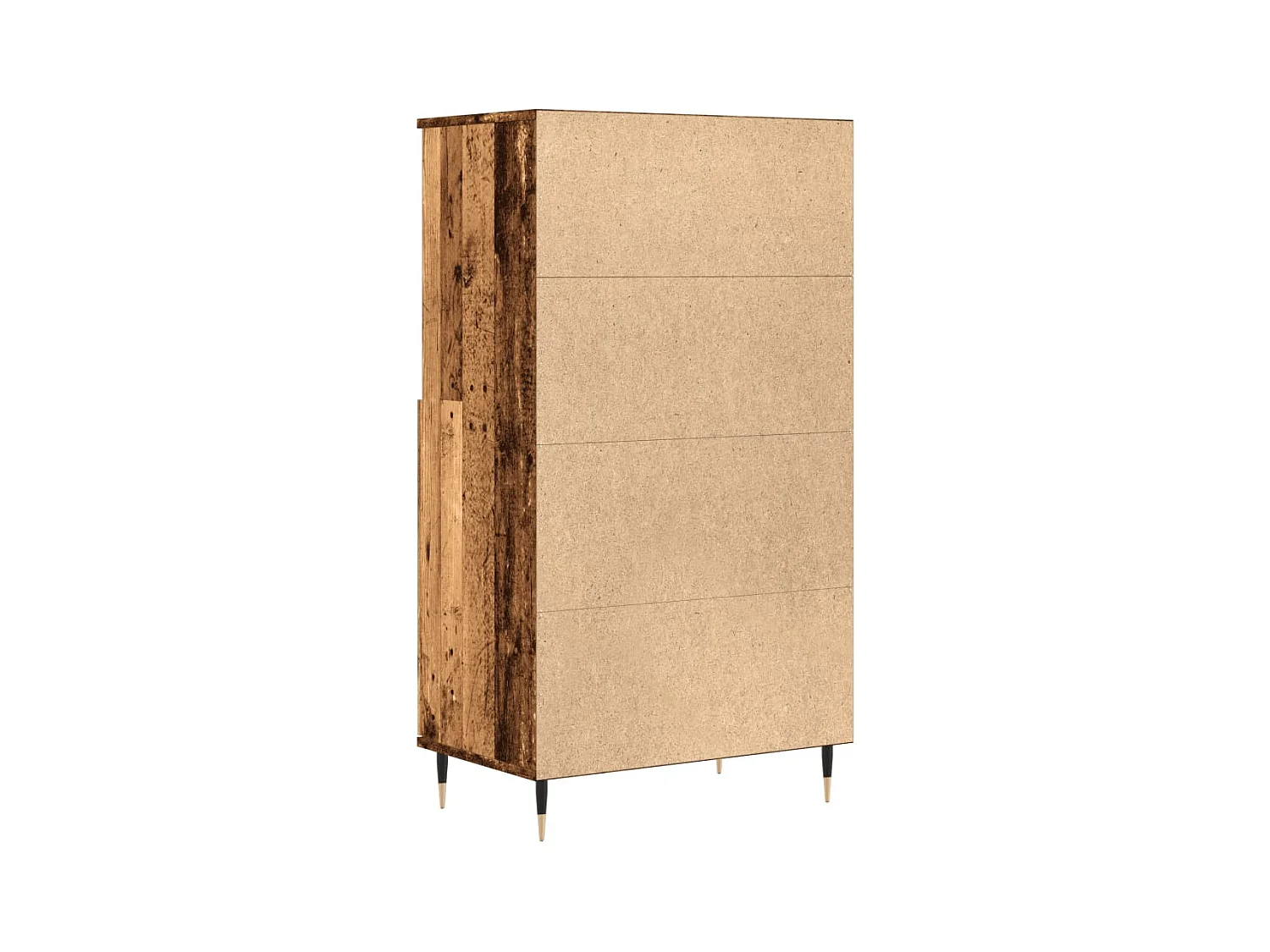 Buffet haut vieux bois 60x36x110 cm bois d'ingénierie