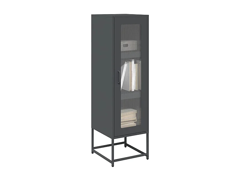 Buffet haut anthracite 36x39x123 cm acier laminé à froid