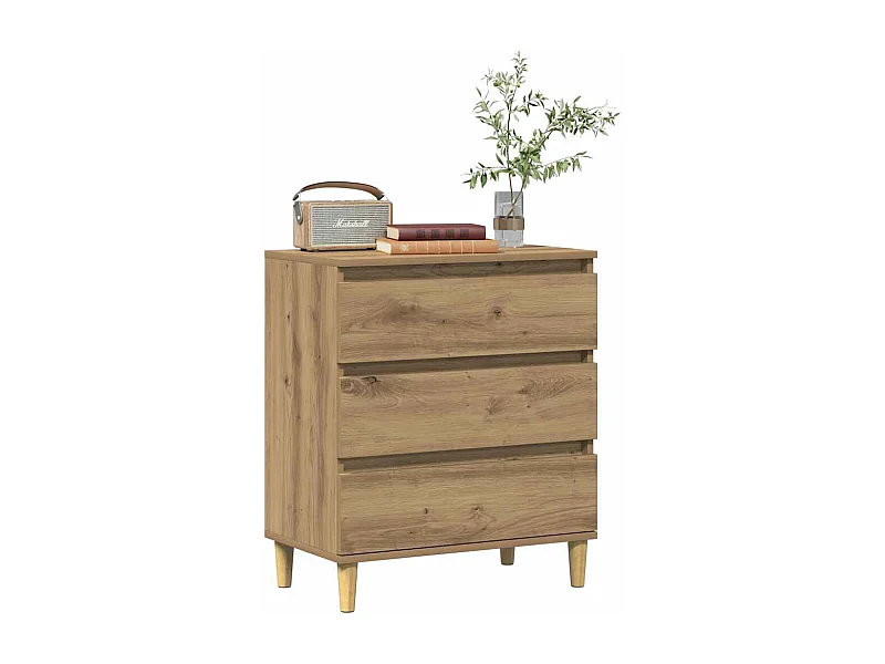 Aparador carvalho artesanal 60x35x70 cm madeira trabalhada