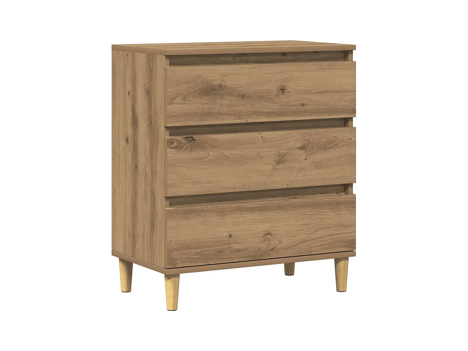 Aparador madera contrachapada roble artisian 60x35x70 cm