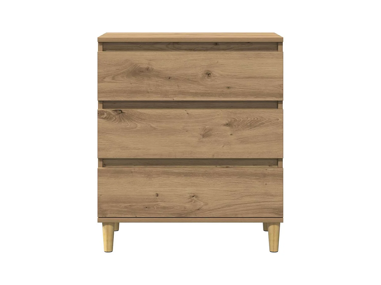 Aparador madera contrachapada roble artisian 60x35x70 cm