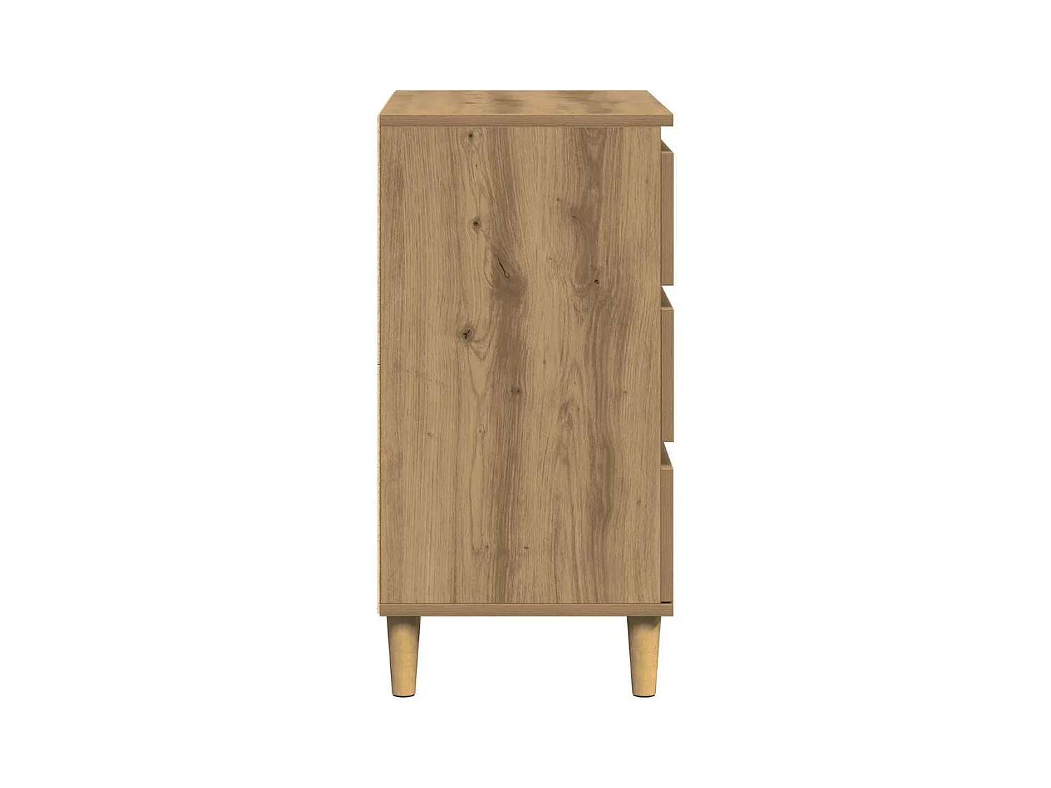 Aparador madera contrachapada roble artisian 60x35x70 cm