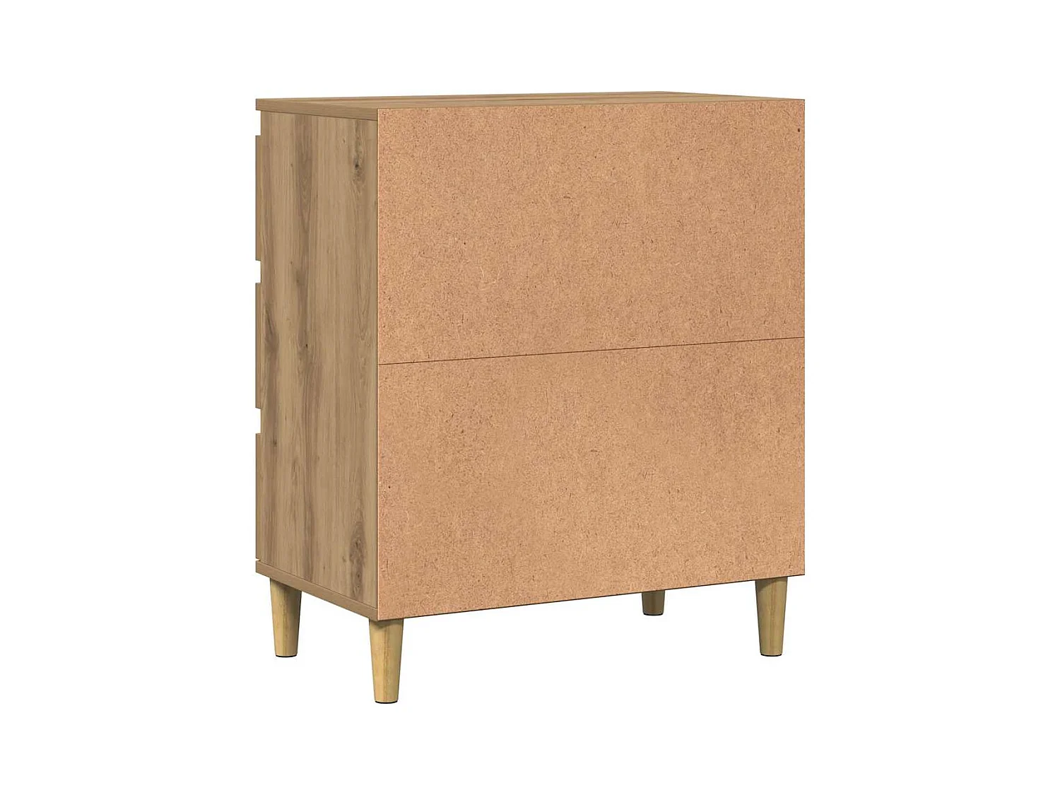 Aparador madera contrachapada roble artisian 60x35x70 cm