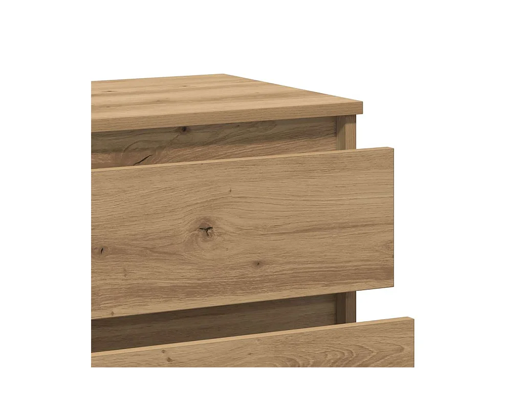 Aparador madera contrachapada roble artisian 60x35x70 cm