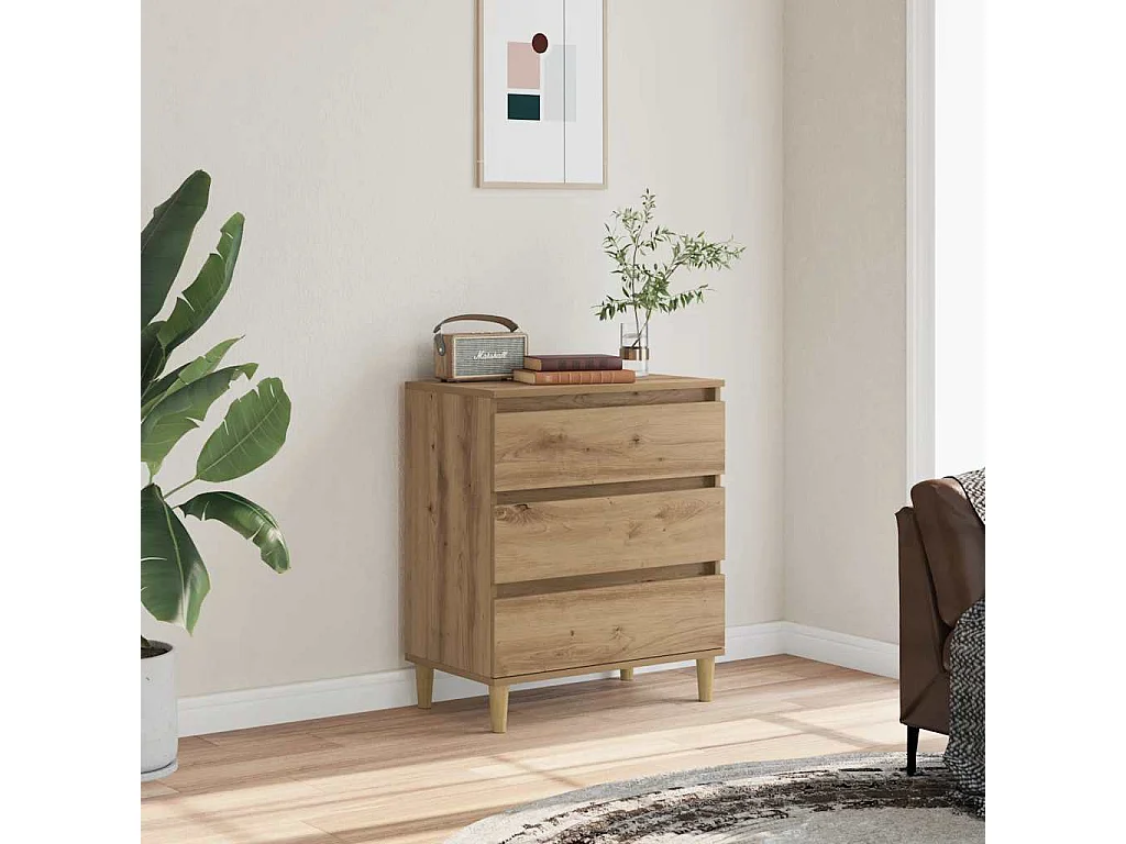 Aparador carvalho artesanal 60x35x70 cm madeira trabalhada